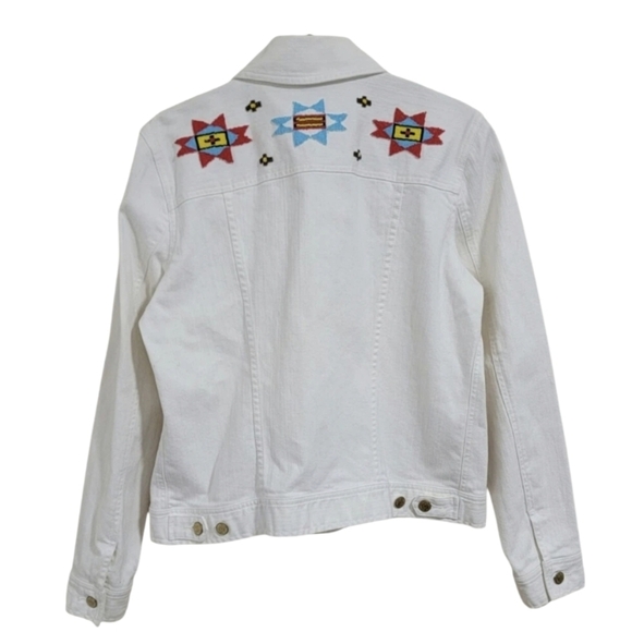 Lauren Jeans Co. Ralph Lauren Denim Jacket Womens Southwest Aztec Beaded - Picture 2 of 13